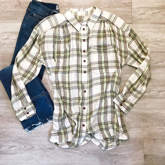 ๐ Free People Paige Linen Button Up - Picture 1 of 1